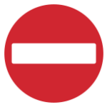 Icône représentant un panneau interdiction de passer